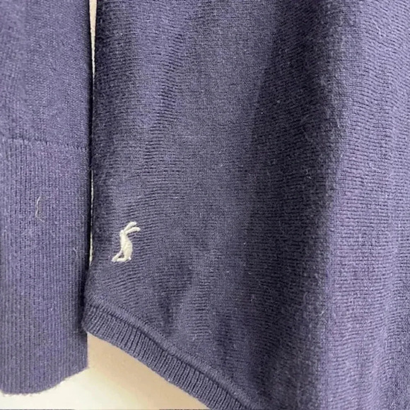 Joules Knitwear Navy Sweater Racing Stripes Sz 8 - Picture 6 of 6